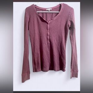 Gap Body Women's Ribbed Henley Top